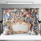 Lofaris Color Floral Royal Headboard Backdrop For Wedding Photo